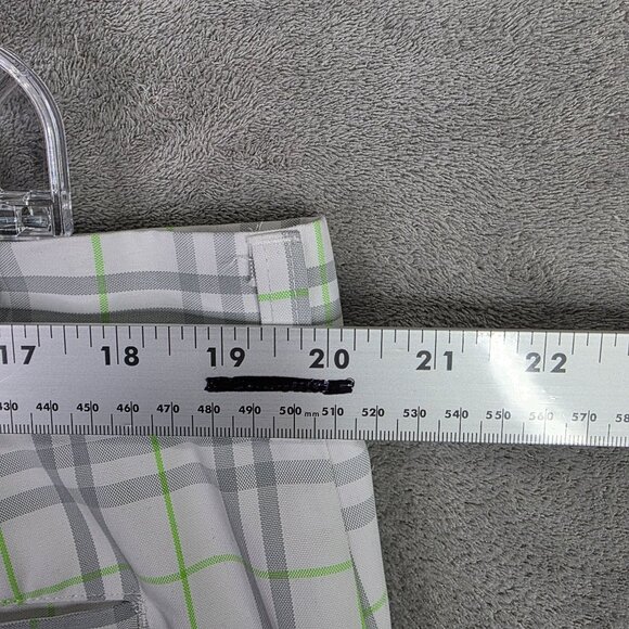 Mens Ben Hogan White Green Gray Plaid Golf Shorts Polyester 11" Inseam Size 40 - Picture 6 of 10